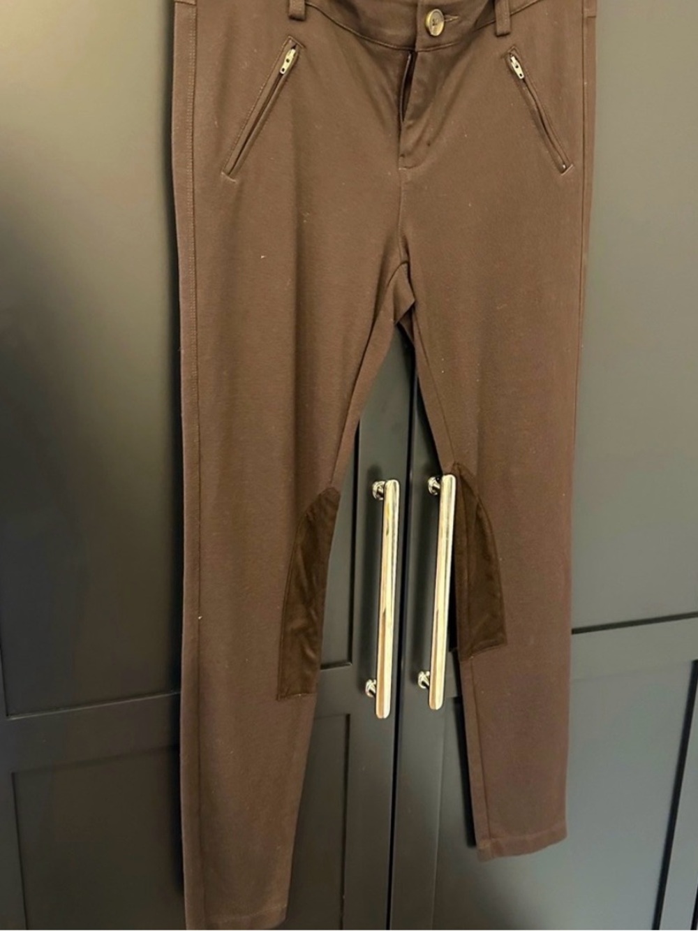 CAbi Brown Slim Riding-Style Pants jodhpurs
